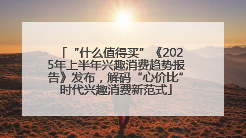 “什么值得买”《2025年上半年兴趣消费趋势报告》发布，解码“心价比”时代兴趣消费新范式