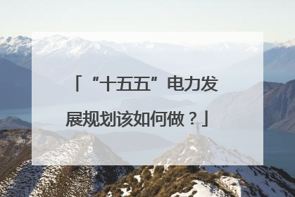 “十五五”电力发展规划该如何做？