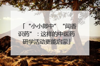“小小郎中”“闻香识药”：这样的中医药研学活动更能启蒙