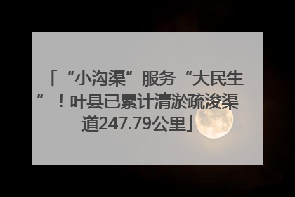 “小沟渠”服务“大民生”！叶县已累计清淤疏浚渠道247.79公里