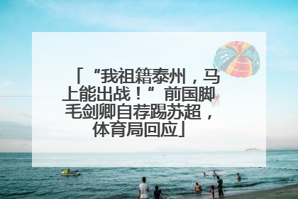 “我祖籍泰州，马上能出战！”前国脚毛剑卿自荐踢苏超，体育局回应