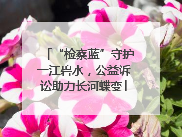 “检察蓝”守护一江碧水，公益诉讼助力长河蝶变