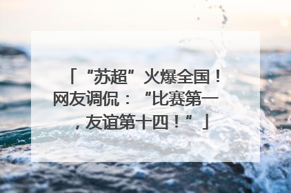 “苏超”火爆全国！网友调侃：“比赛第一，友谊第十四！”