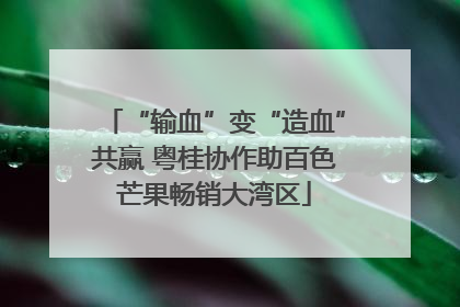 “输血”变“造血”共赢 粤桂协作助百色芒果畅销大湾区