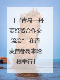 “青岛—丹麦经贸合作交流会” 在丹麦首都哥本哈根举行