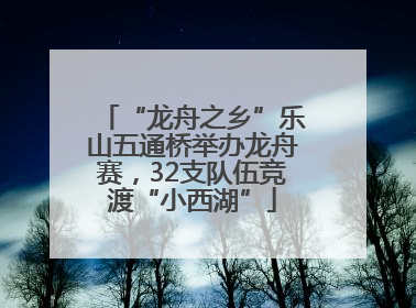 “龙舟之乡”乐山五通桥举办龙舟赛，32支队伍竞渡“小西湖”