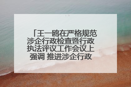 王一鸥在严格规范涉企行政检查暨行政执法评议工作会议上强调 推进涉企行政检查质效大幅提升