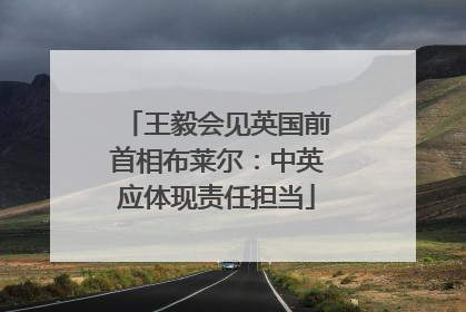 王毅会见英国前首相布莱尔：中英应体现责任担当