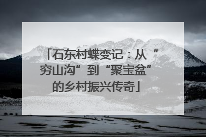 石东村蝶变记：从“穷山沟”到“聚宝盆”的乡村振兴传奇