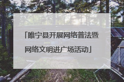 睢宁县开展网络普法暨网络文明进广场活动