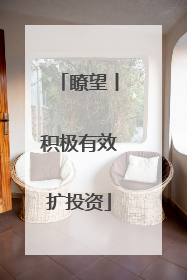 瞭望丨积极有效扩投资