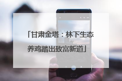 甘肃金塔：林下生态养鸡踏出致富新道