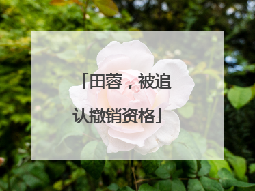 田蓉，被追认撤销资格