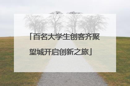 百名大学生创客齐聚望城开启创新之旅