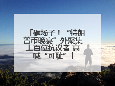 砸场子！“特朗普币晚宴”外聚集上百位抗议者 高喊“可耻”