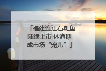 福建连江石斑鱼陆续上市 休渔期成市场“宠儿”