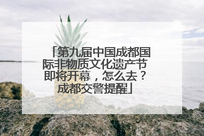 第九届中国成都国际非物质文化遗产节即将开幕，怎么去？成都交警提醒