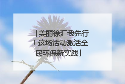 美丽徐汇我先行！这场活动激活全民环保新实践