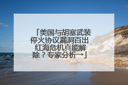 美国与胡塞武装停火协议漏洞百出 红海危机真能解除？专家分析→