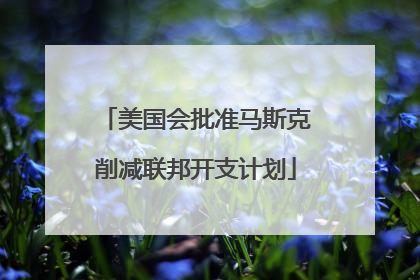 美国会批准马斯克削减联邦开支计划