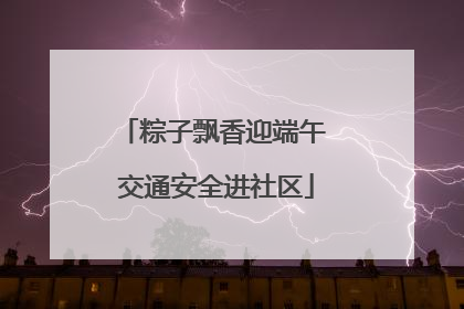 粽子飘香迎端午 交通安全进社区