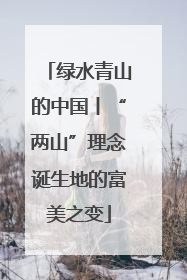 绿水青山的中国丨“两山”理念诞生地的富美之变