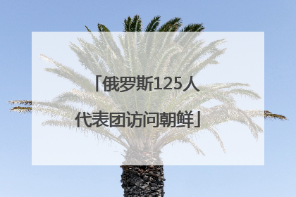 俄罗斯125人代表团访问朝鲜