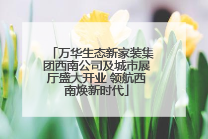 万华生态新家装集团西南公司及城市展厅盛大开业 领航西南焕新时代