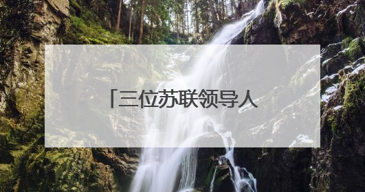 三位苏联领导人与二战的故事