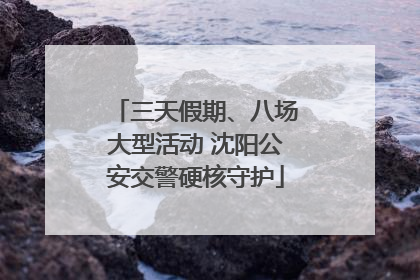 三天假期、八场大型活动 沈阳公安交警硬核守护