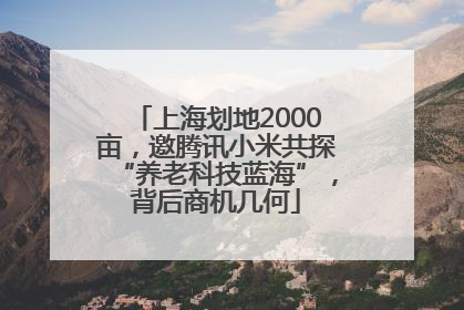 上海划地2000亩，邀腾讯小米共探“养老科技蓝海”，背后商机几何