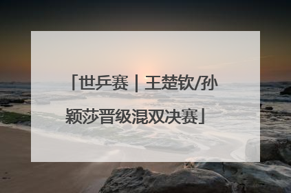 世乒赛｜王楚钦/孙颖莎晋级混双决赛