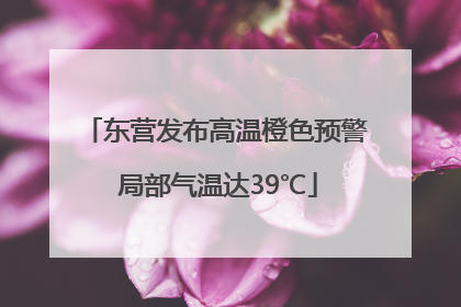 东营发布高温橙色预警 局部气温达39℃