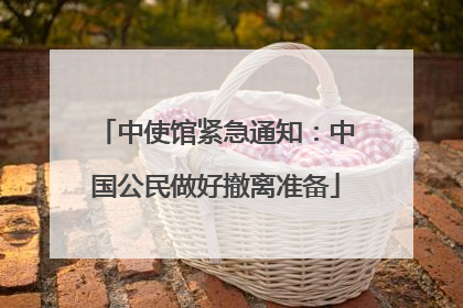 中使馆紧急通知：中国公民做好撤离准备