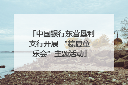 中国银行东营垦利支行开展 “粽夏童乐会”主题活动