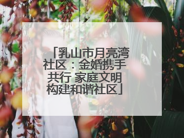 乳山市月亮湾社区：金婚携手共行 家庭文明构建和谐社区