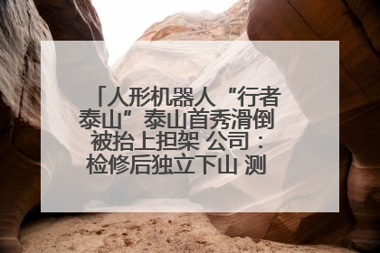 人形机器人“行者泰山”泰山首秀滑倒被抬上担架 公司：检修后独立下山 测试就是为暴露问题
