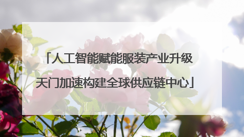 人工智能赋能服装产业升级 天门加速构建全球供应链中心
