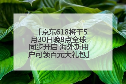 京东618将于5月30日晚8点全球同步开启 海外新用户可领百元大礼包