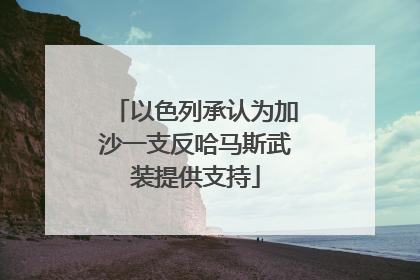 以色列承认为加沙一支反哈马斯武装提供支持