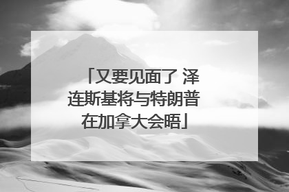 又要见面了 泽连斯基将与特朗普在加拿大会晤