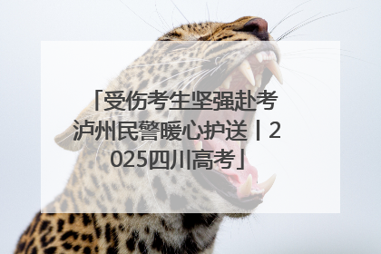 受伤考生坚强赴考 泸州民警暖心护送丨2025四川高考