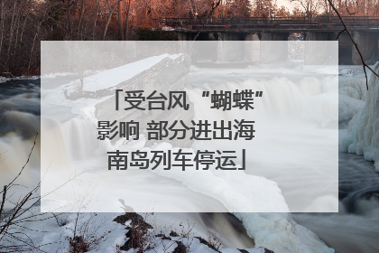 受台风“蝴蝶”影响 部分进出海南岛列车停运