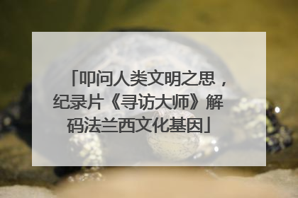 叩问人类文明之思，纪录片《寻访大师》解码法兰西文化基因