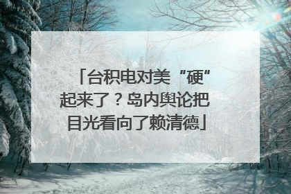 台积电对美“硬”起来了？岛内舆论把目光看向了赖清德