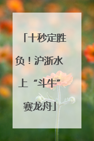 十秒定胜负！沪浙水上“斗牛”赛龙舟