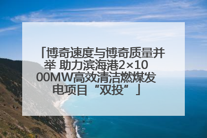 博奇速度与博奇质量并举 助力滨海港2×1000MW高效清洁燃煤发电项目“双投”