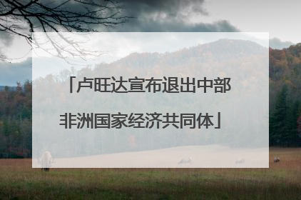 卢旺达宣布退出中部非洲国家经济共同体