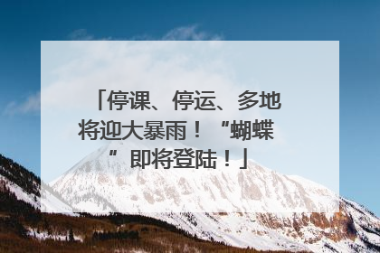 停课、停运、多地将迎大暴雨！“蝴蝶”即将登陆！