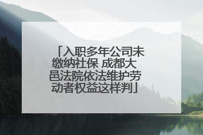 入职多年公司未缴纳社保 成都大邑法院依法维护劳动者权益这样判